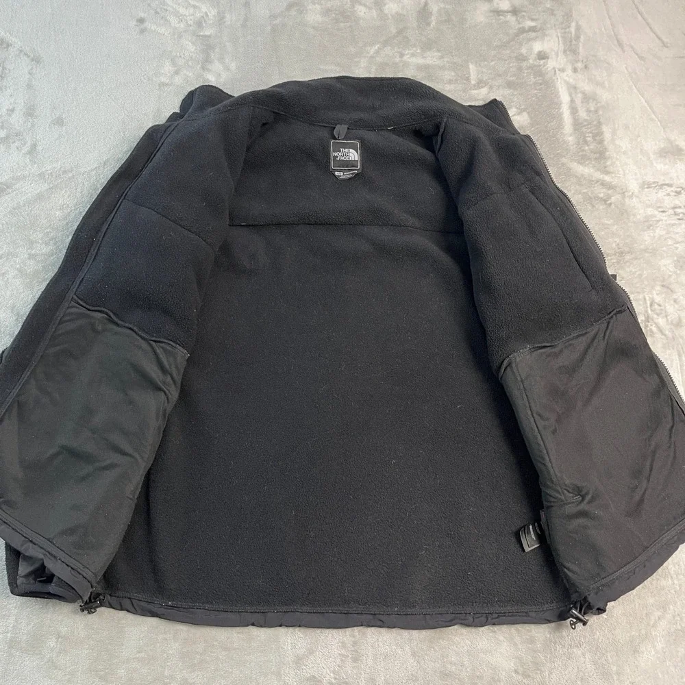 The North Face Denali Polartec Fleece Jacket Mens Large Black Full Zip Venting